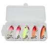5Pcs 3D Eye Luminous Fishing Lures Hooks Crank Hook Artificial Fishing Bait Set  Beach Boat Fishing