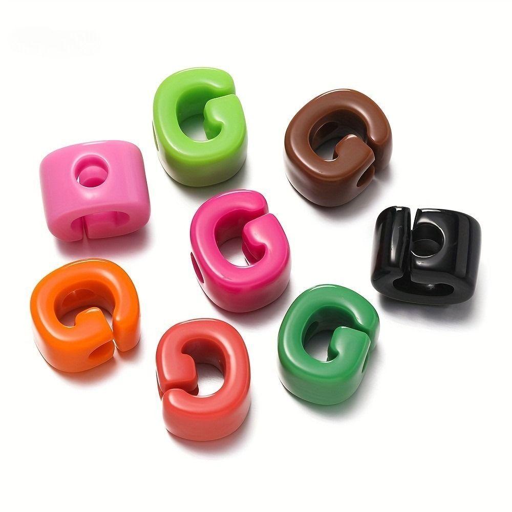 50Pcs Beads Letter Pendant DIY Jewelry Making Charm Round Acrylic Pendant  Jewelry Accessories