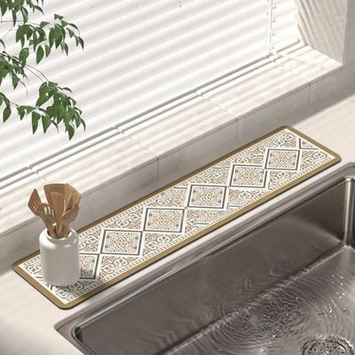 Creative Faucet Absorbent Drying Mat Portable Sink Splash Non-Slip Mat Bathroom Countertop Protector Rug Kitchen Dining Table