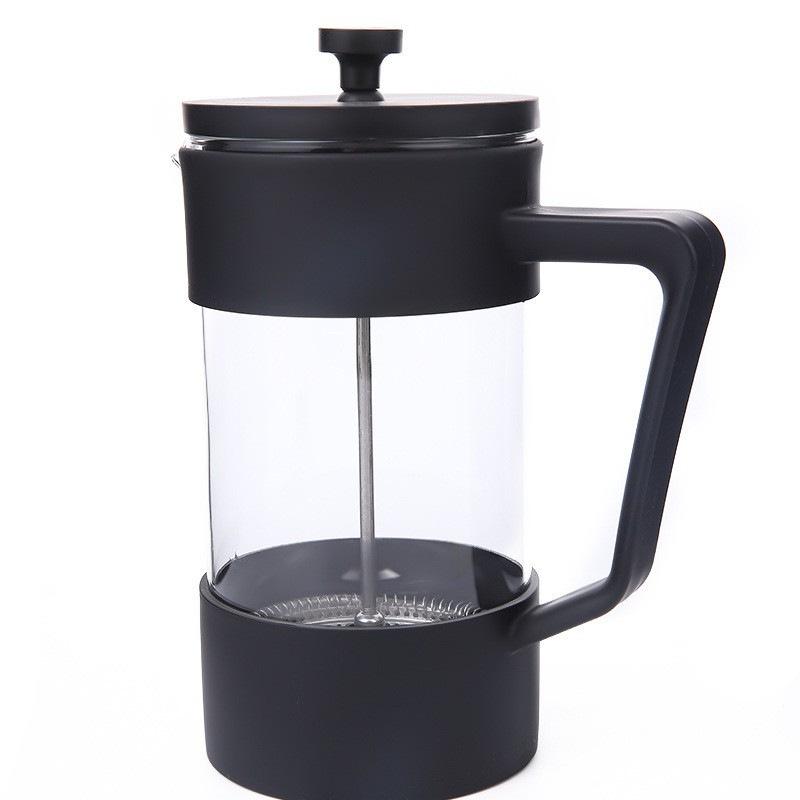 High Borosilicate Glass French Press Coffee & Tea Maker with Seven-Handle Design