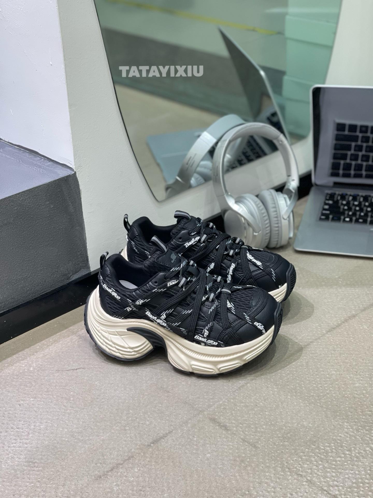 

2025 autumn new women s shoes platform height increase casual sports shoes versatile fashion trend leather dad shoes women 35