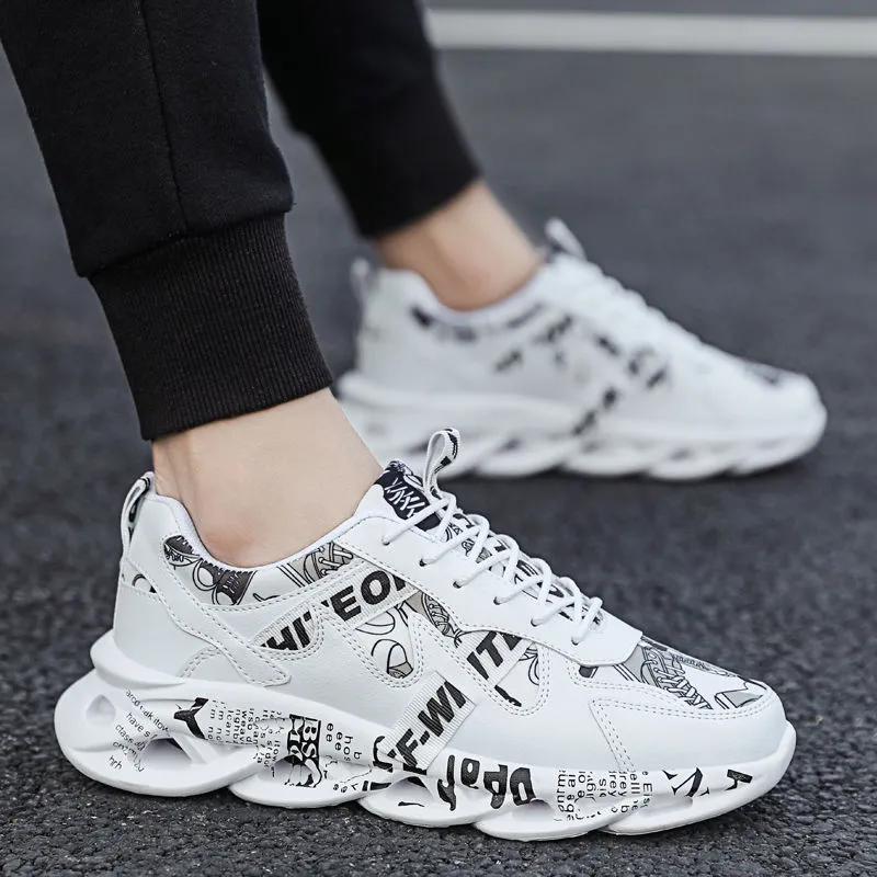 

Кроссовки для бега, повседневные сетчатые кроссовки, удобная дышащая обувь, мужская обувь, увеличивающая рост 39 белый