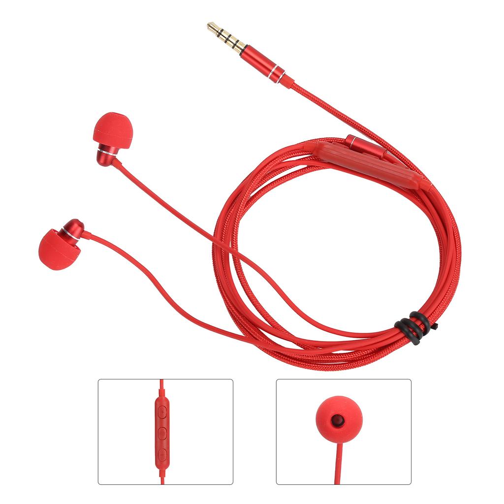 MS28 HiFi Soundproof Earphone with Mic Portable Wired Earbuds Headphone for Outdoor
