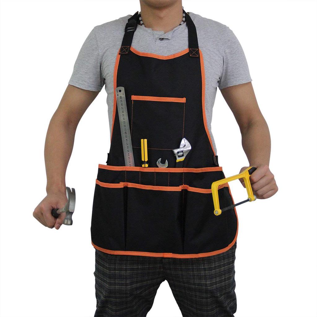 Black Denim Apron Woodwork Barber Hair Stylist Artist Chef Makeup Handmade