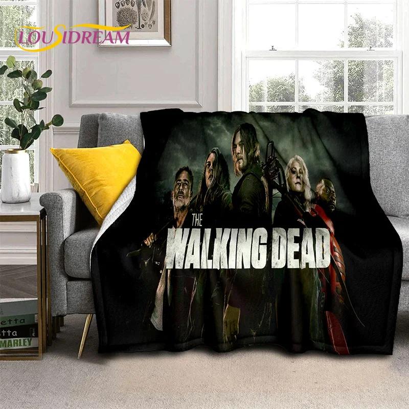 TWD The Walking Dead Rick Horror TV Blanket,Soft Throw Blanket for Home Bedroom Bed Sofa Picnic Travel Office Cover Blanket Kids