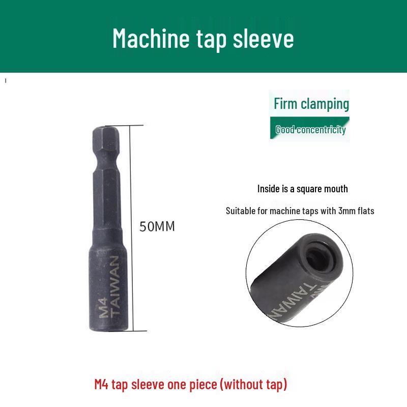 Hex Shank Tapping Chuck Conversion Head with Tap Extension Rod