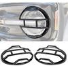 YOCTM for Ford Bronco Headlight Protective Cover | Glossy Front Headlamp Bezel Trim Fits Bronco Off-Road SUV 2021 2022 2023 2024 2025 Exterior