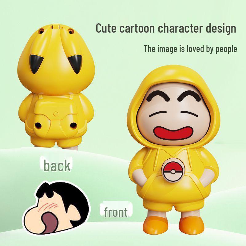 Crayon Shin-chan Face-Changing Pikachu Figurine Keychain Toy