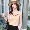 2026 Spring Elastic Faux Silk Open Back Camisole Vest for Women