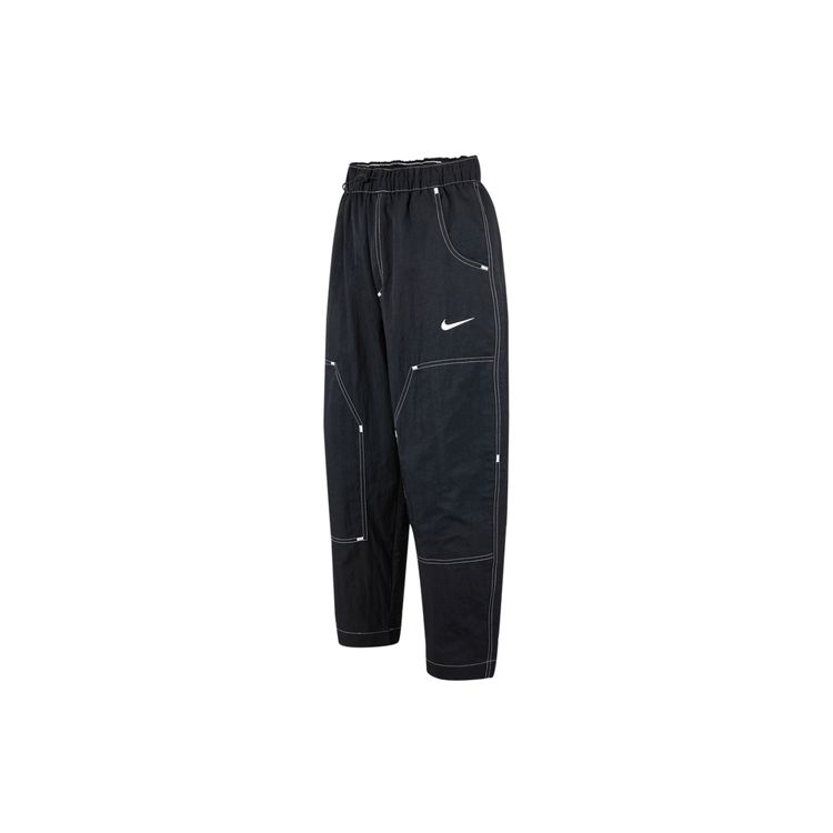 Nike Women s Sportswear Swoosh High-Waisted Woven Paneled Pants Black DM6210-010 XS