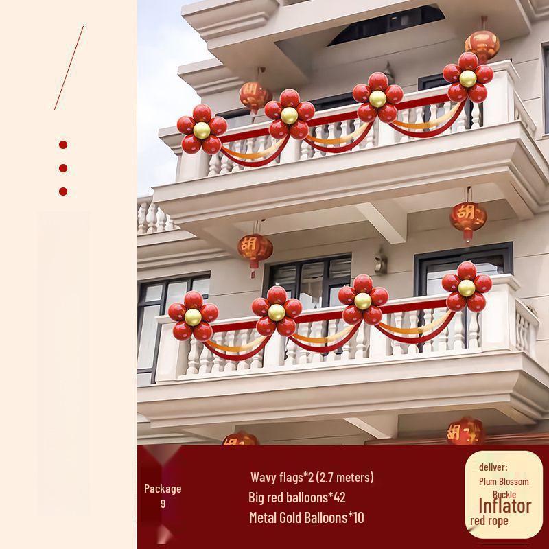 Outdoor Balcony Wedding Flower Decoration for Railings