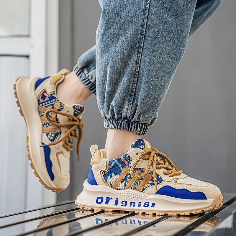 2025 New Spring and Autumn Platform Casual Youth Running Shoes Sports Casual Shoes Dad Trendy Shoes European Station Men's Shoes