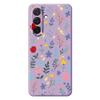 For Samsung Galaxy A36 5G Case Colorful Flower Branches Pattern Printing Straight Edge TPU Phone Back Cover