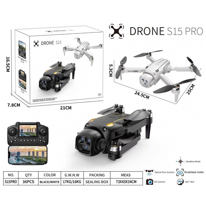 Brushless Foldable Drone with Dual Cameras & Screen Controller for Aerial Photography