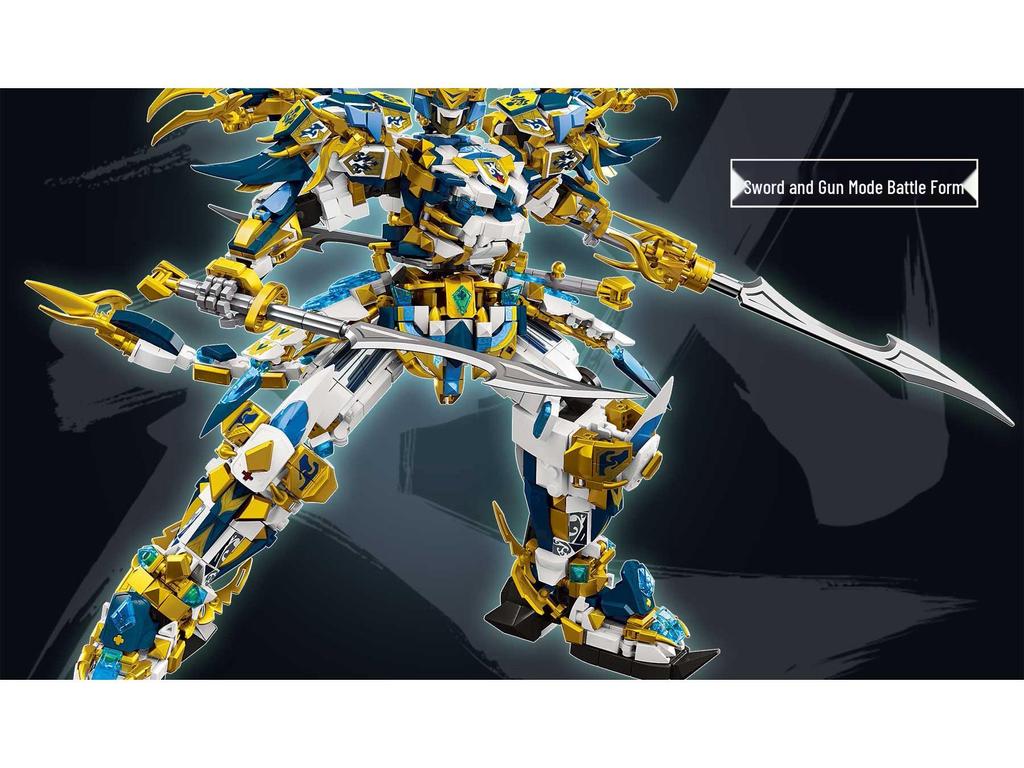 Le Yi 62030-37 Guan Yu Azure Dragon & Zhao Yun White Tiger Mecha Building Block Toy
