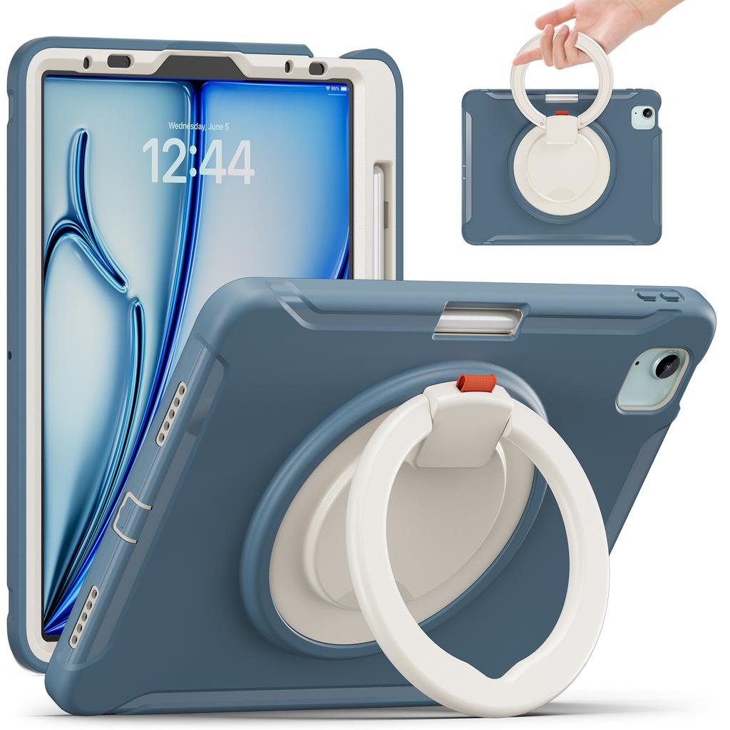 For iPad Air 11 (2025)/(2024)/Air (2022)/(2020)/Pro 11 (2022)/(2021)/(2020)/(2018) Case Kickstand Cover with Pen Slot