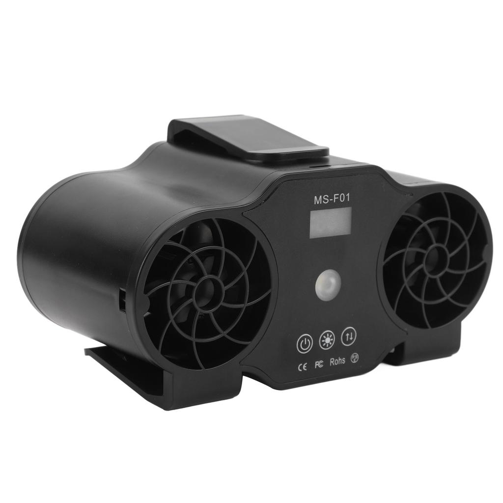 Waist USB Fan Clockwise Counterclockwise Digital Display Cooling Portable Rechargeable Wearable Body Belt Fan with