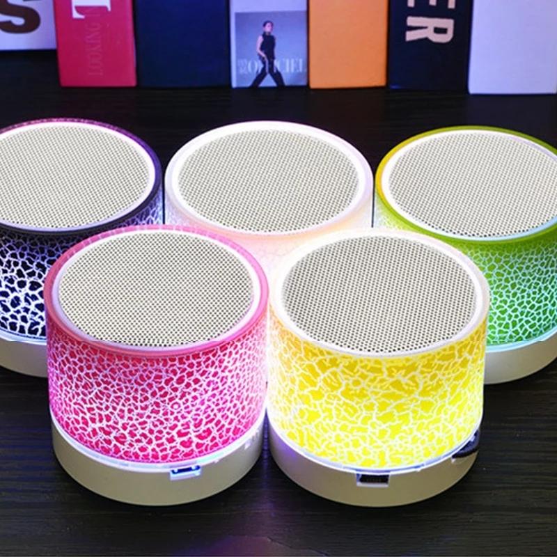 Mini Uniwersalny Przenośny Głośnik Bluetooth Bezprzewodowa Pudełko Dźwiękowe Głośniki Kolorowe LED Obsługa Kart SD TF USB Stereo MP3 Subwoofer