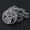 Vintage Viking Tree of Life Pentagram Necklace Stainless Steel Yggdrasil Pentacle Pendant Wiccan Pagan Amulet for Men Women