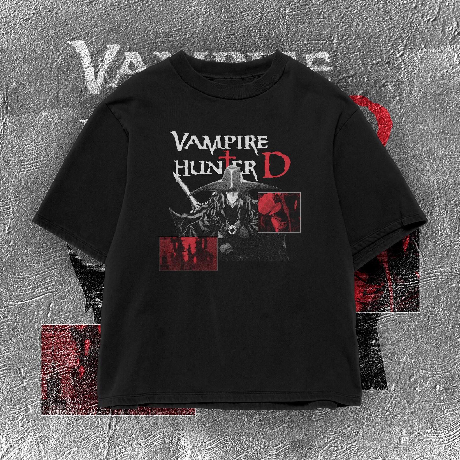 Vampire Hunter D Graphic Tee, Retro Dark Anime Shirt, 90s Horror Anime, Unisex Oversized M