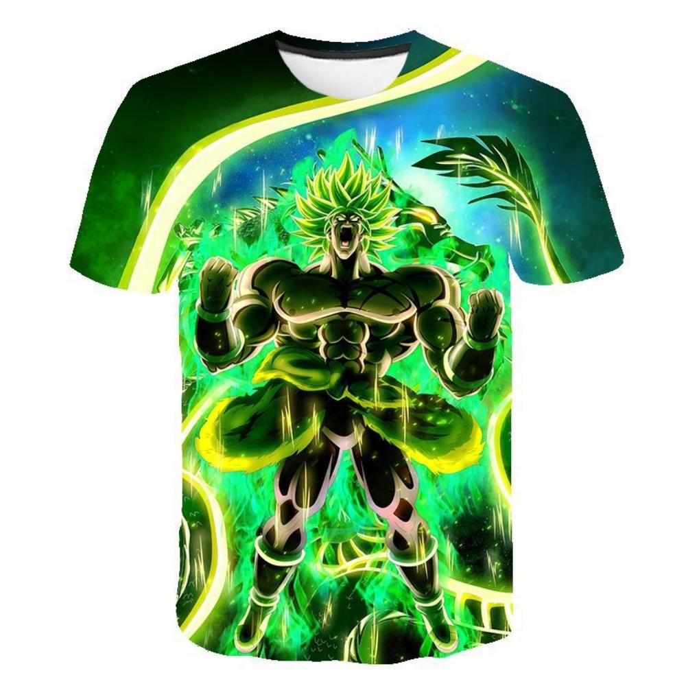 Children's Dragon Ball Series 3D Digital Printed Boys' Casual and Comfortable Round Neck Short Sleeved T-shirt
