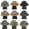 Tactical Camouflage Penny Hat Outdoor Jungle Mountaineering Fishing Fishing Hat Sun Protection Summer Shade Velcro Bucket Hat