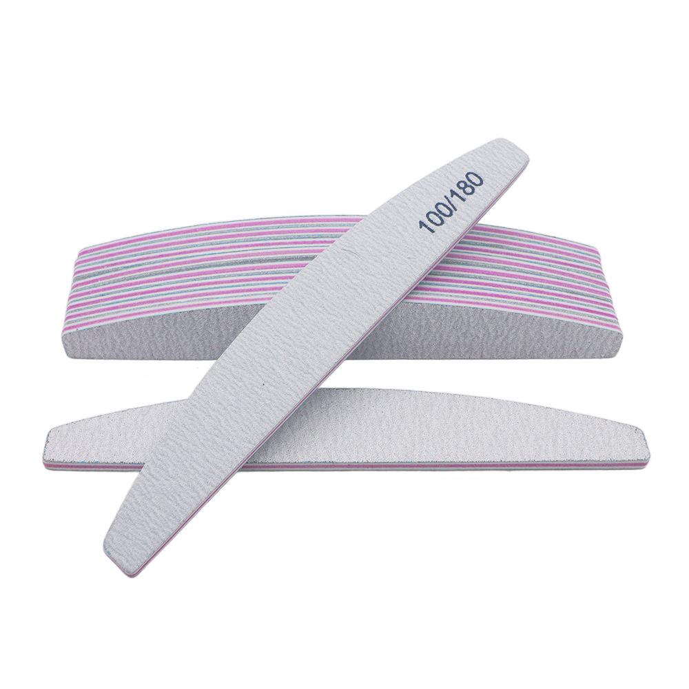 Sebra Poleringsstripe: Halvmåne Rektangulær Neglefil for Forming & Sliping