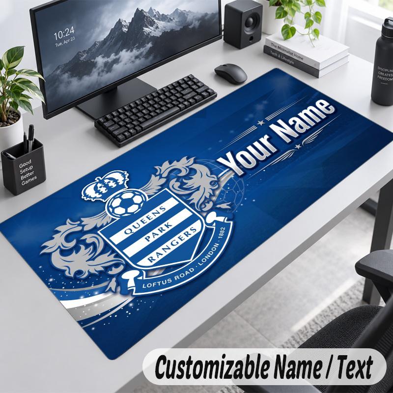 Queens Park Rangers _ QPR Personalized Large Mouse Pad Custom Name Text Extended Desk Mat Gaming Mousepad
