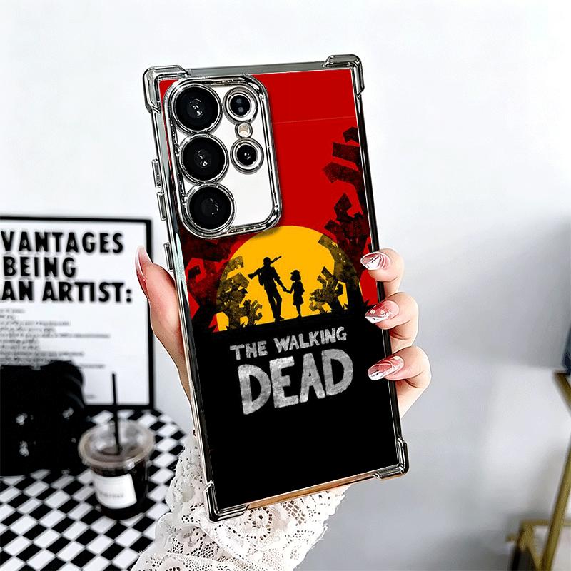 The Walking Deads Plating Phone Case For Samsung Galaxy S24 S25 FE S26 Edge S23 Ultra S22 S21 Plus S20 Anti-Fall Airabag Cover