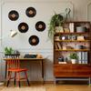 6pcs Wall Mount Wood Vinyl Record Shelf Small Record Holder Display Shelf Vinyl Record Shelves Record Album Display Holders
