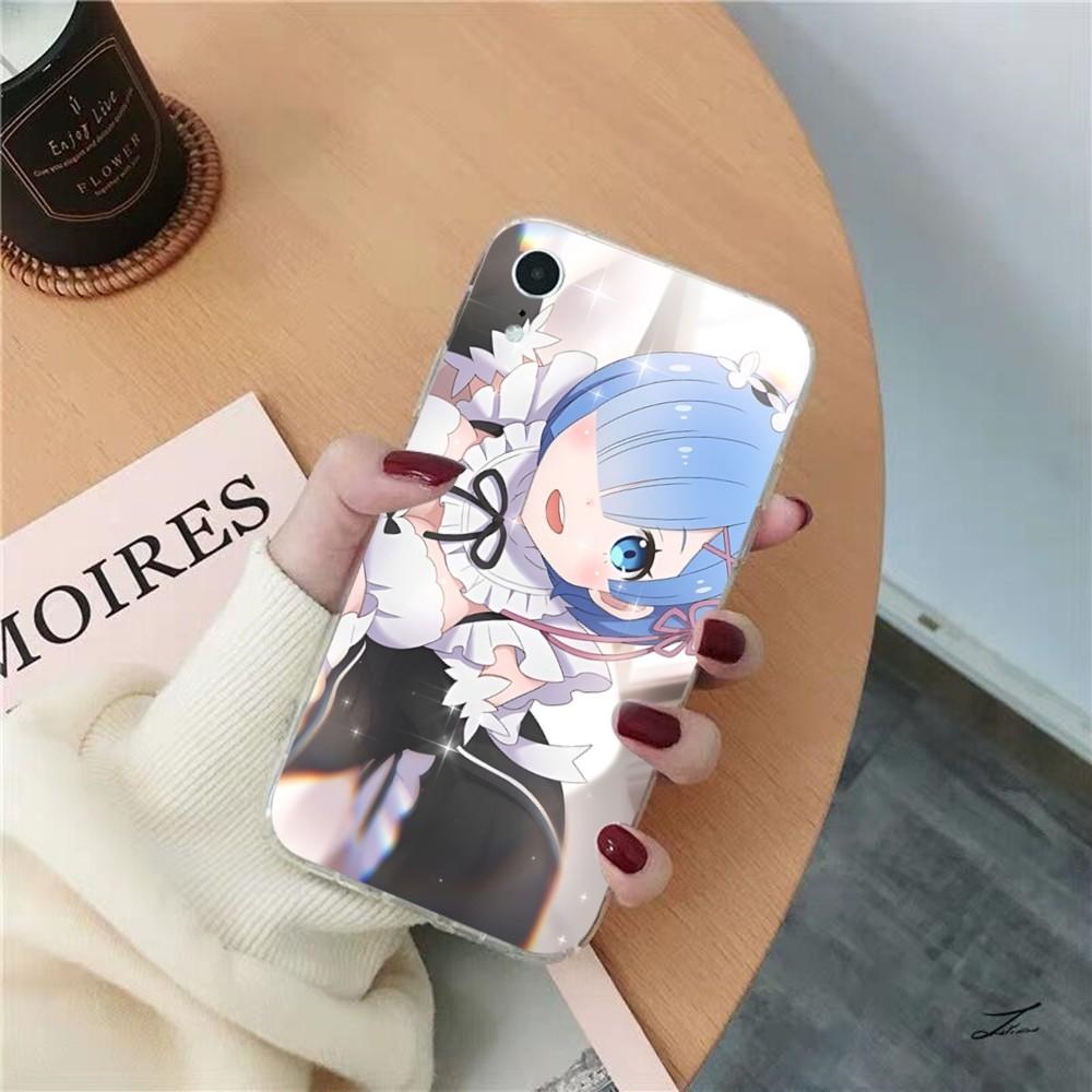 ReZERO Ram Rem Phone Case for iPhone 15 8 7 6 6S Plus X SE 2020 XR XS 14 11 12 13 Mini Pro Max Mobile Case