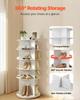 VEVOR 5 Tiers Rotating Shoe Rack Tower, 360 degrees Spinning Shoe Rack, Revolving Storage Round Carousel Display