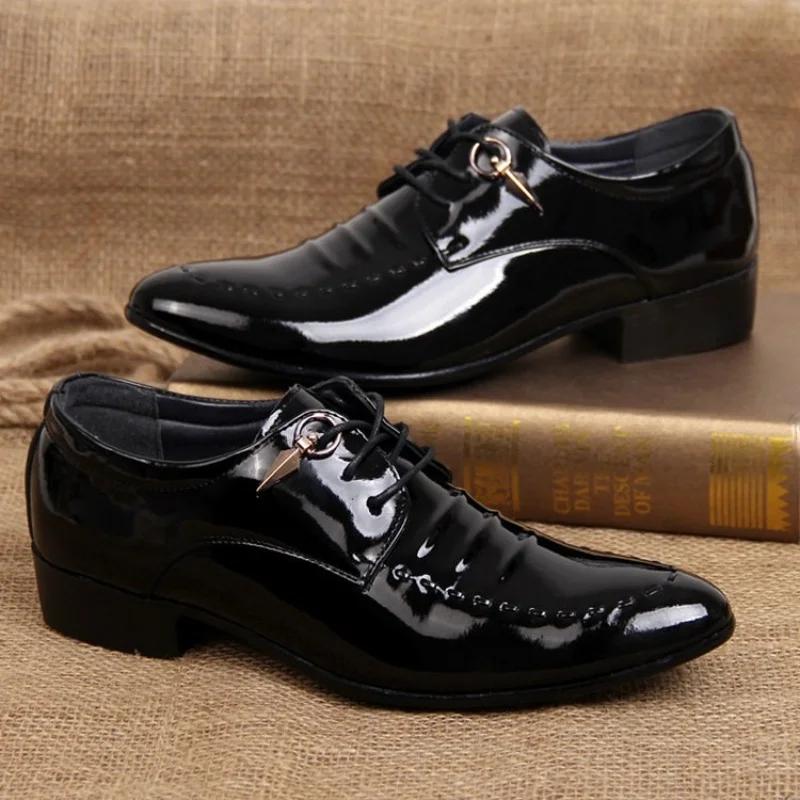 Fashionable Men Shoes Pointed Toe Personality Casual Leather Shoe Men Trendy Comfortable Business Leather Shoe Driving Men Shoes