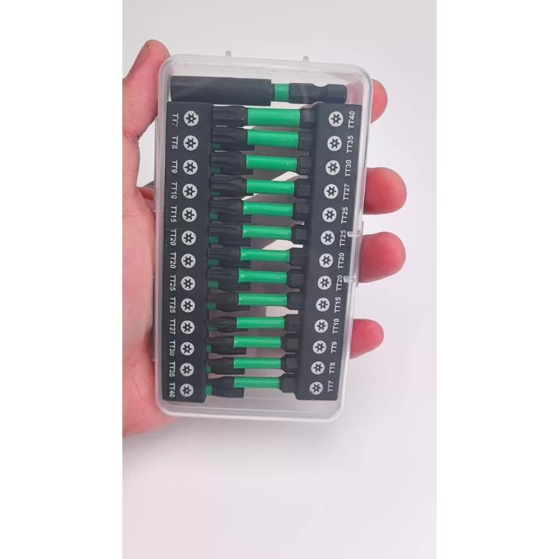 Professionelles 27-teiliges Antirutsch-Sechskant-Bit-Set Schlagbohrschrauber-Bit Magnetischer Schraubendreher-Bit Heimwerker