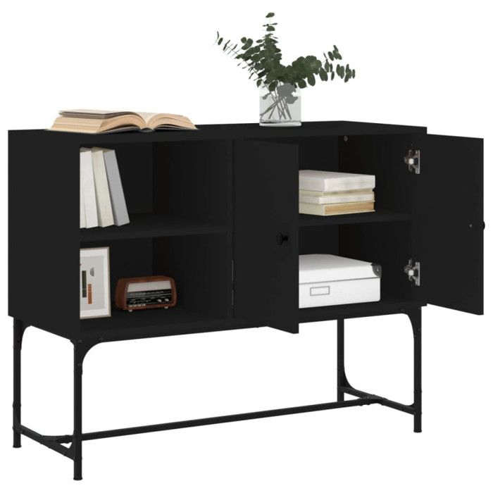 VidaXL Buffet noir 100x40x79,5 cm bois d'ingénierie 831818