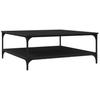 Coffee Table Black Oak Effect 100 X 100 X 40 Cm Engineered Wood