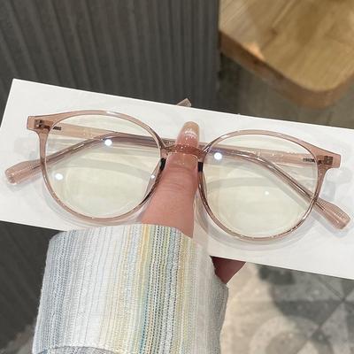 Korean Stylish Glasses for Women Round Shape TR90 Material Eyeglasses Men Blue Light Blocking Women's Glasses Frames