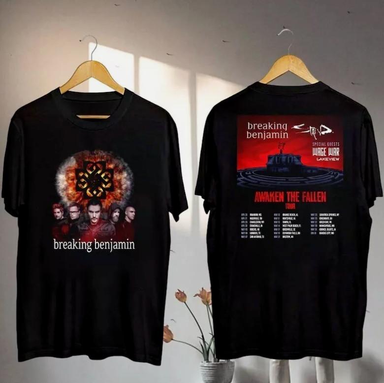 Graphic Breaking Benjamin Awaken The Fallen 2025 Tour T-Shirt S