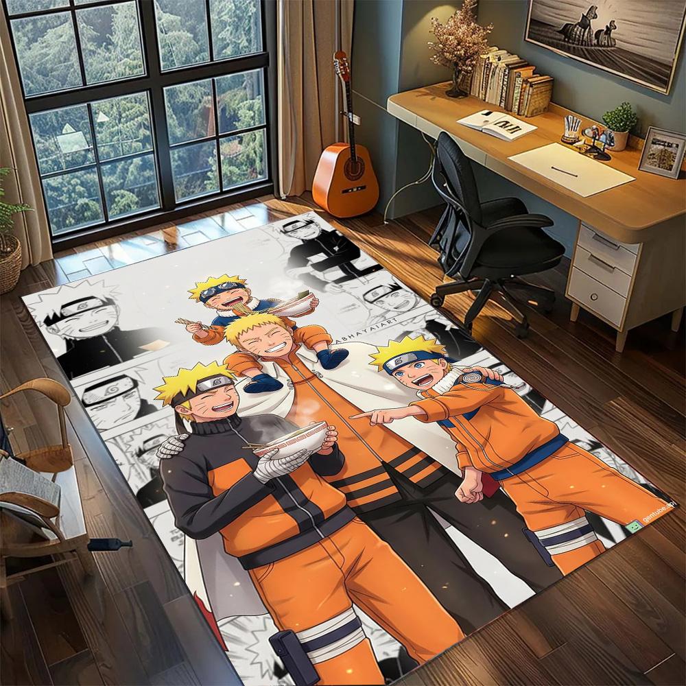 Naruto Shippuden Rug Carpet Non Slip Washable Floor Mat Large Area Rug for Bedroom Home Decor