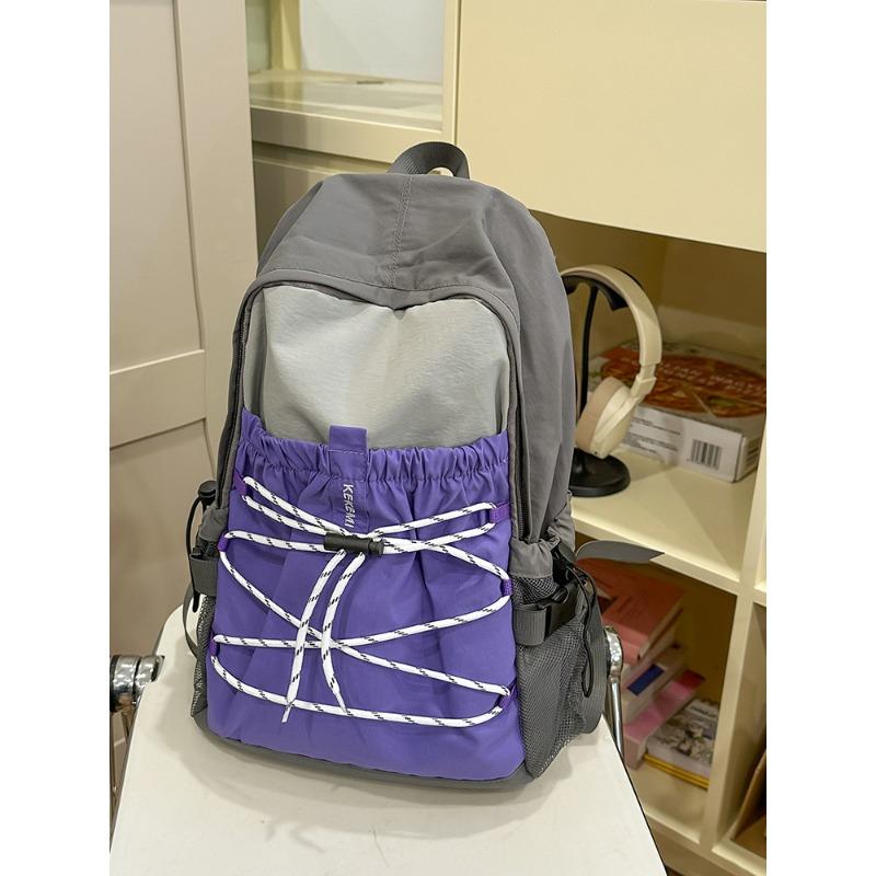 Tornister szkolny casualowy lekki plecak w kontrastowym kolorze nowy plecak górski outdoorowy plecak podróżny