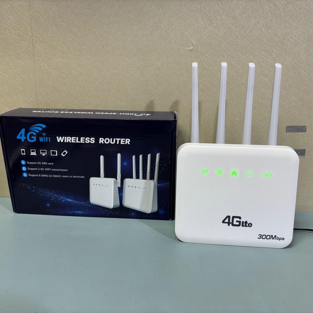 4G LTE WiFi 6 CPE Router with Dual Network Ports and SIM Card Slot