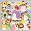 50 Adorable Hand-Painted Cartoon Pet Stickers for Journals, Luggage, and Crafts