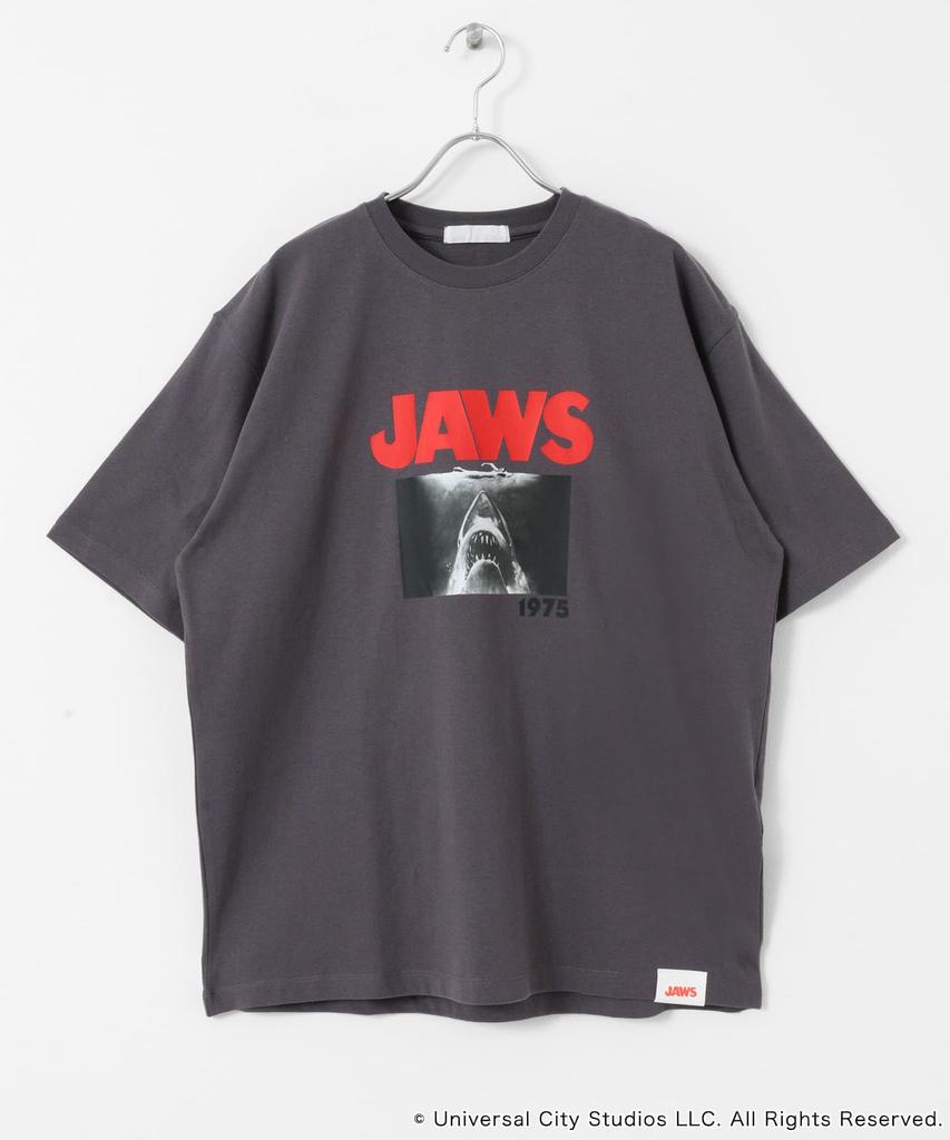 Sense of Place Men's Custom JAWS Print T-Shirt, Size B, AAA5-11B128, Charcoal, Medium