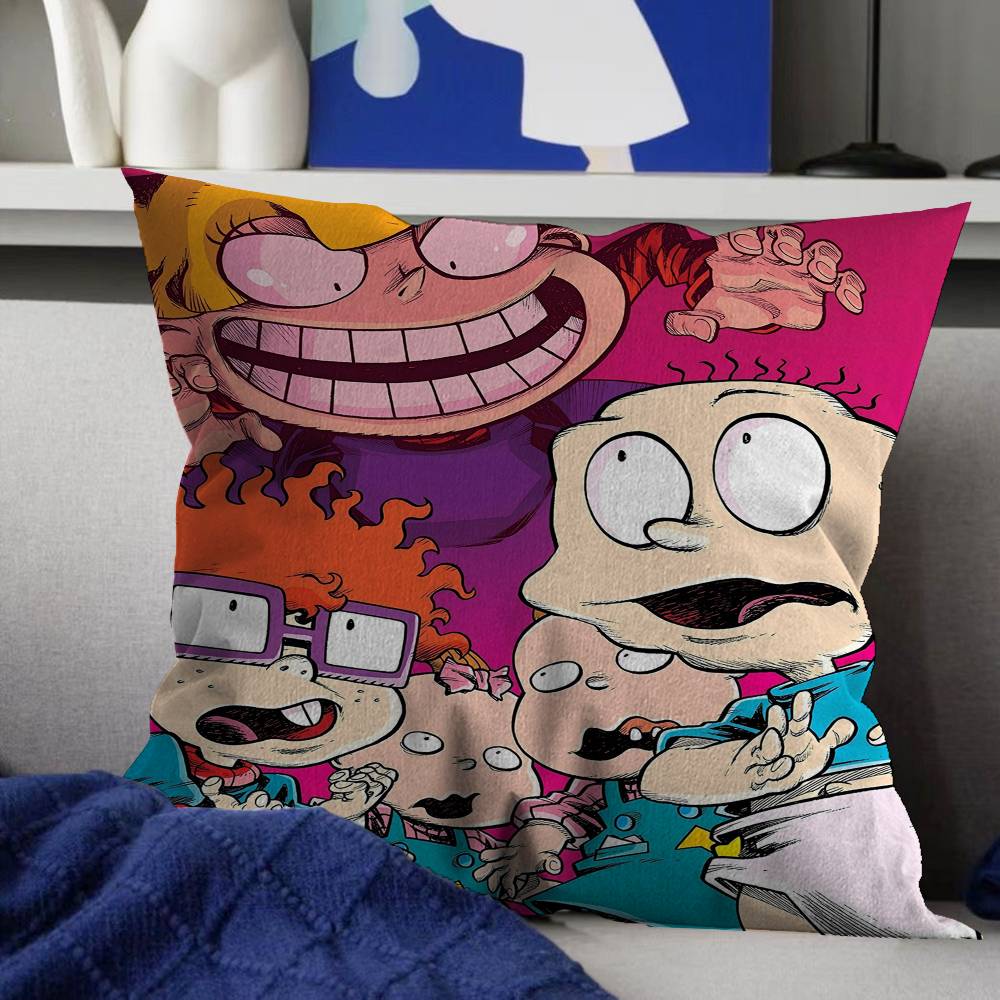 

Cartoon-R-Rugrat-Anime Stitch Lucky Dragon pillow cover sofa cushion cover home room decoration children gift 12x12Inch