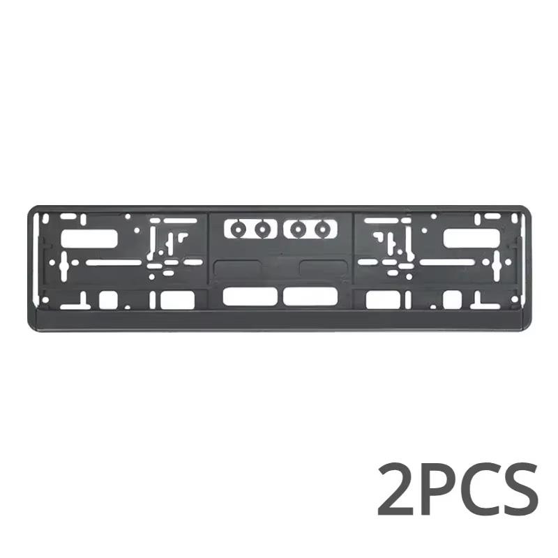 1/2Pcs Car Licence Plate Bracket Black Number Plate Holder EU Standard License Plate Frame Cover Anti-corrosion Auto Accessories License Plate Covers