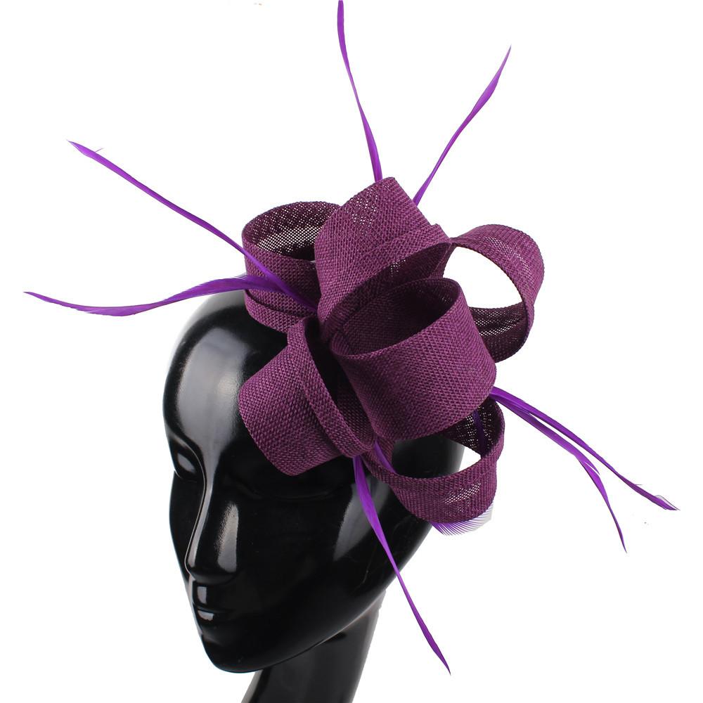 Wassermelonenrot Exquisites Schleifen-Stirnband Imitation Hanfgarn Kopfbedeckung Britische Haaraccessoires Society Ball Empfang