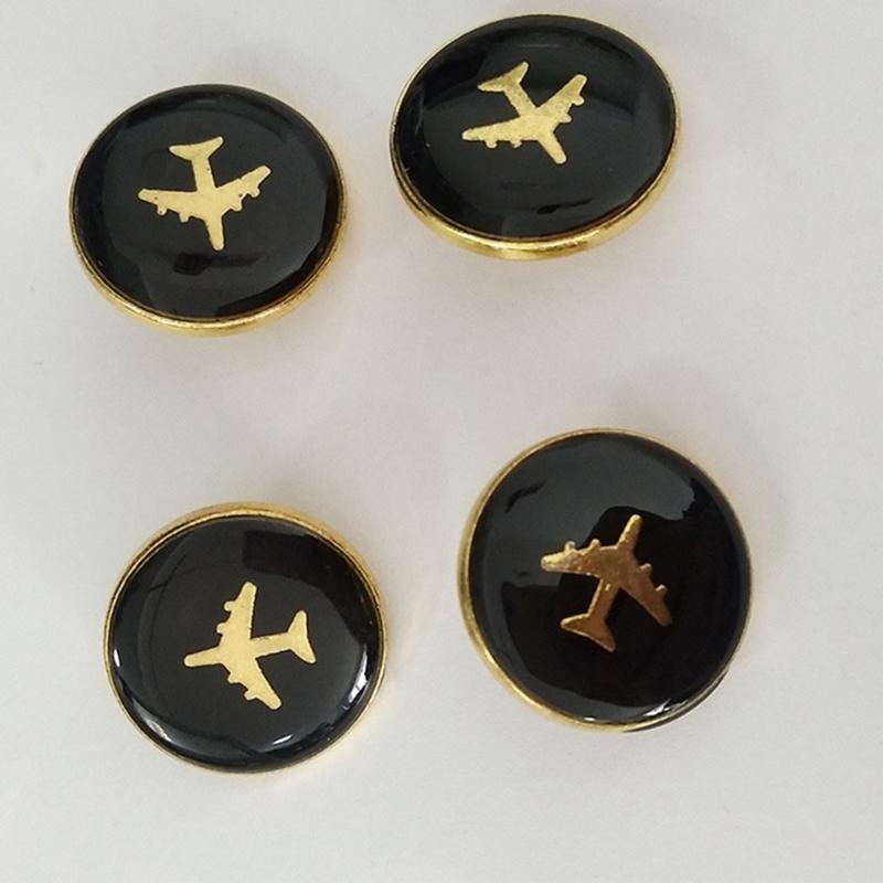 Mixed Sewing Buttons Easy Install Uniform Buttons Durability Uniform Suitable for Airline and Airport Academy Students