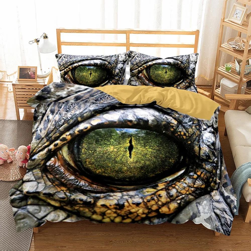 Crocodile Duvet Cover Sets 2 Person Print Turtles,Dolphins King Size Bedding Set 3d Bed Linens Bamboo Fiber Ropa De Cama 240x220