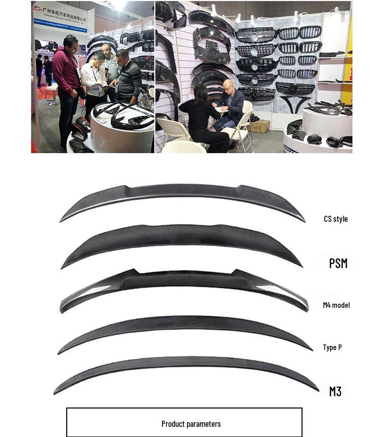 G20/G28 3 Series Carbon Fiber Rear Wing Spoiler - Punch-Free Installation