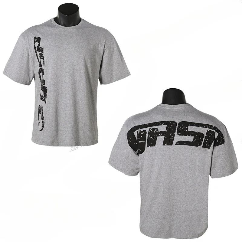 Nuova Maglietta Corta in Cotone Larga da Uomo per Allenamento Fitness Taglia Grande Assorbente il Sudore Top Oversize Sport Bodybuilding Mezza Manica Uomo Donna Estate Nuova T-shirt